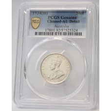 AUSTRALIA 1934 M . ONE 1 SHILLING . PCGS GENUINE